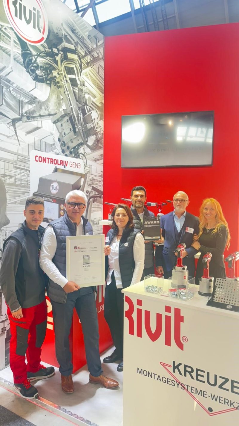 Rivit premiata al Best Award 2025 di Blechexpo per il sistema CONTROLRIV Gen3