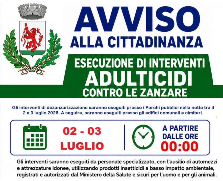 Dezanzarizzazione luglio 2026