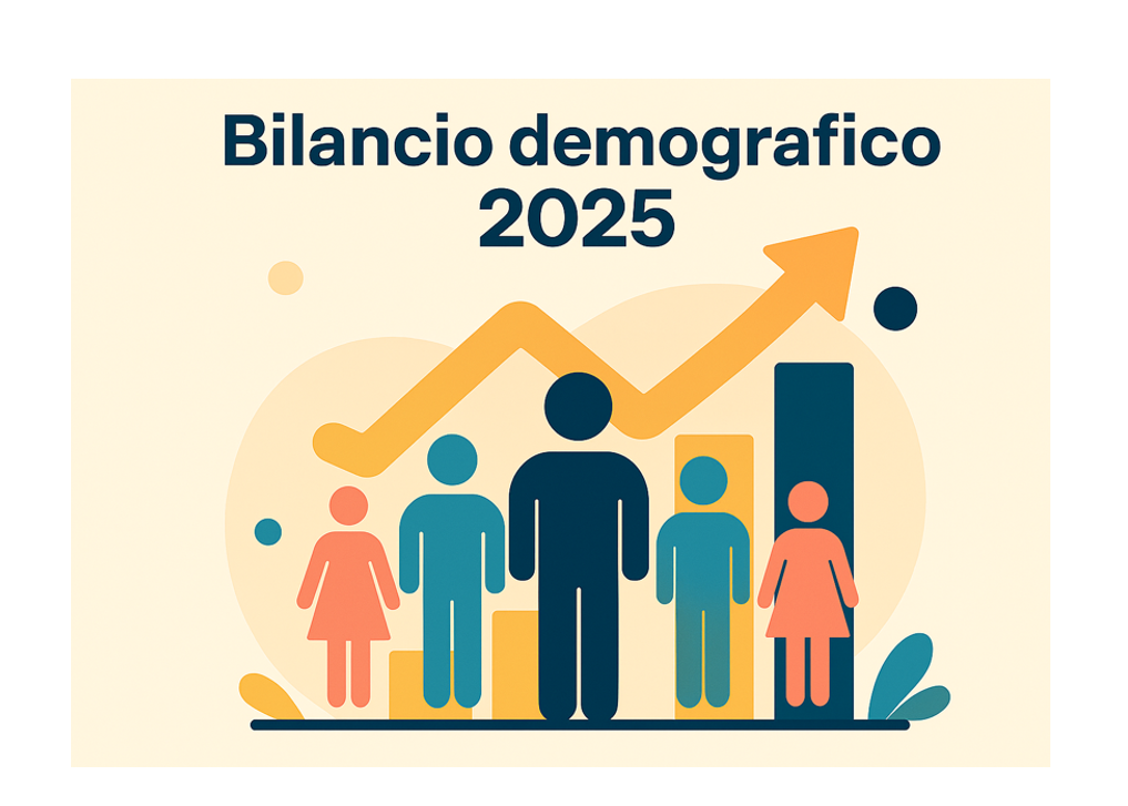 l'immagine ha lo scopo di presentare il contenuto della pagina dedicata al bilancio demografico 2025