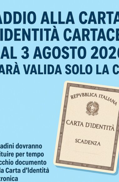 addio alla carta d'identità cartacea