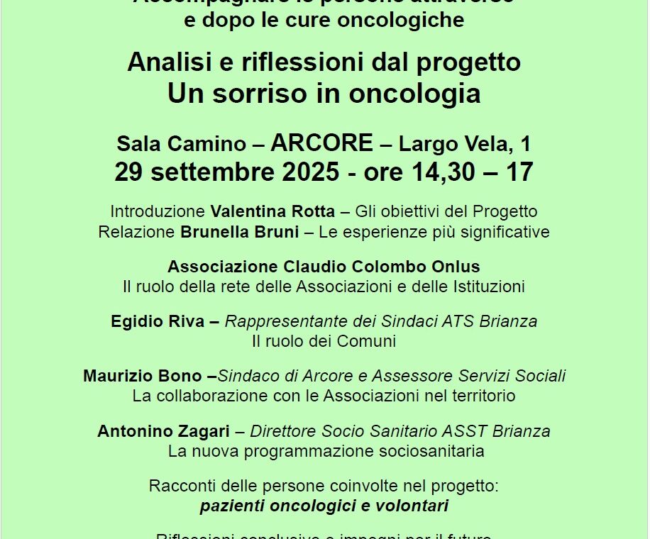 Evento conclusivo un sorriso in oncologia