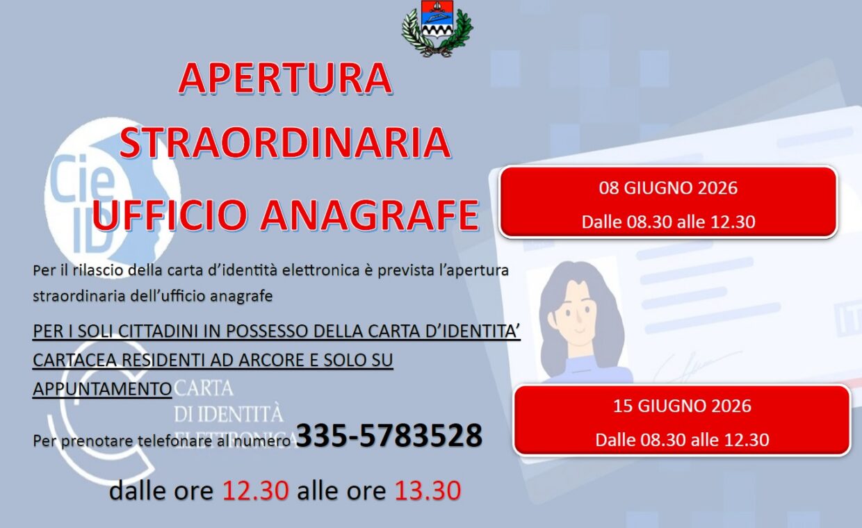 CIE APERTURE STRAORDINARIE GIUGNO 2026