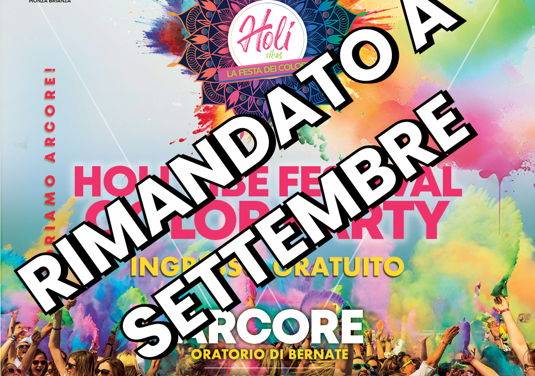 HOLI RIMANDATO A SETTEMBRE