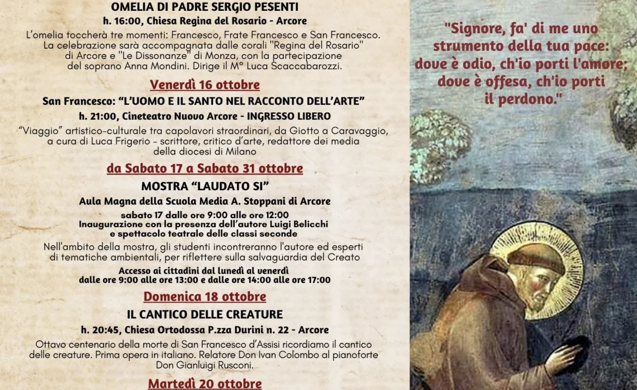 Manifesto Celebrazioni Francescane