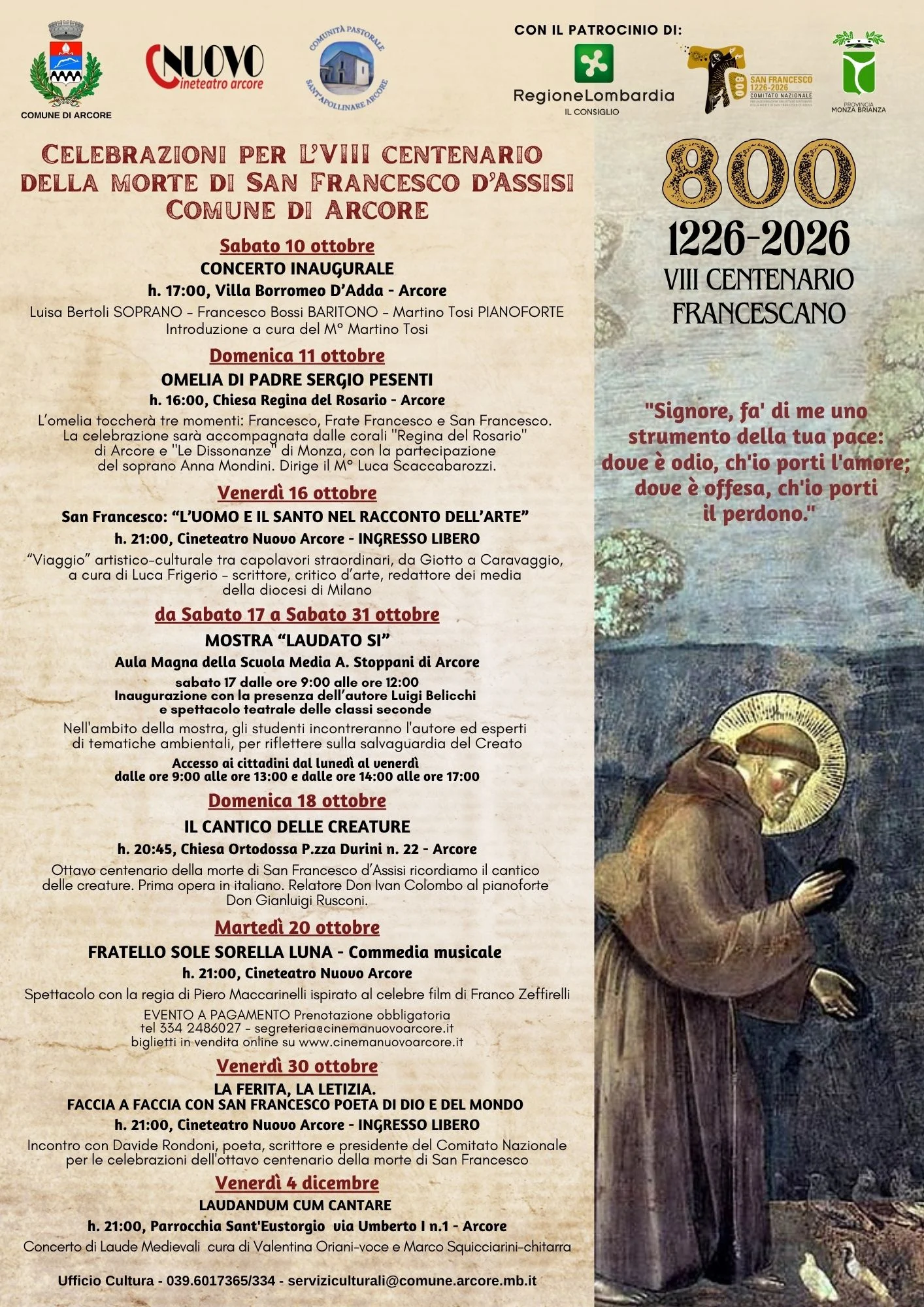 Manifesto Celebrazioni Francescane