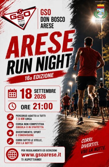 Arese Run Night 2026 corsa 18 settembre