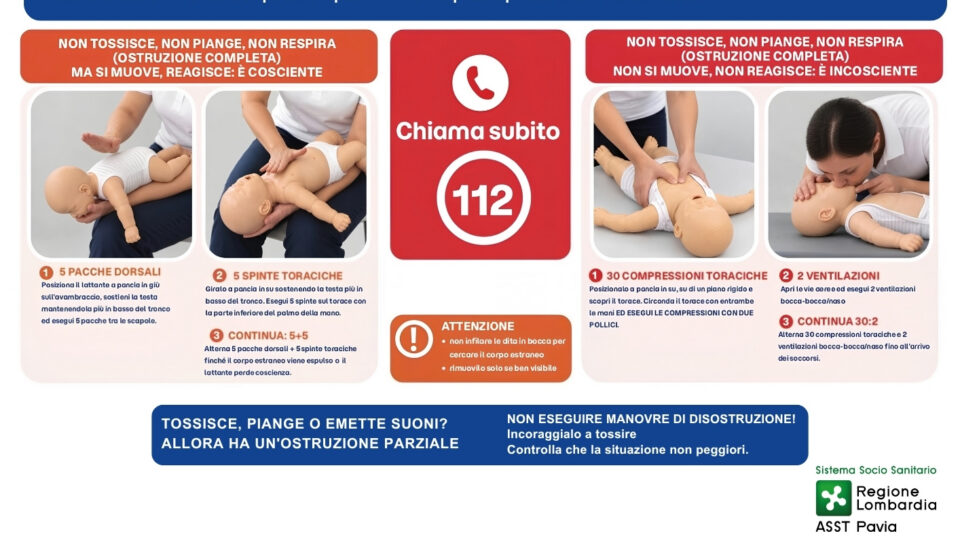 Sicurezza del neonato impariamo la disostruzione delle vie aeree locandina