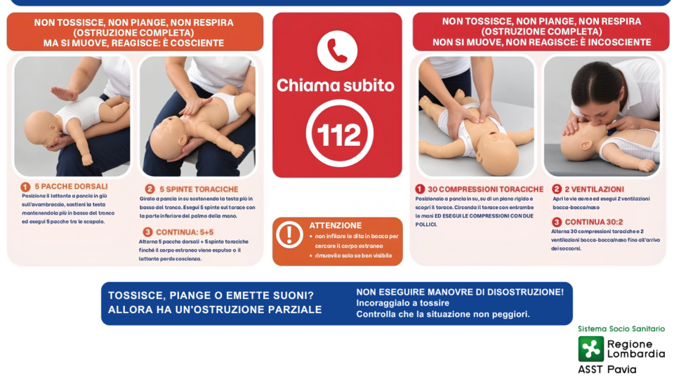 Sicurezza del neonato impariamo la disostruzione delle vie aeree locandina