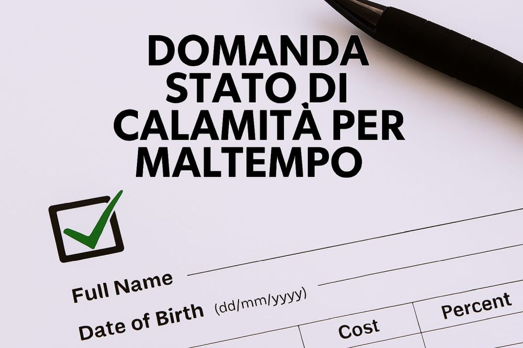 domanda calamità