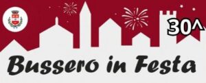logo busseor in festa con rappresentazione stilizzata di una città