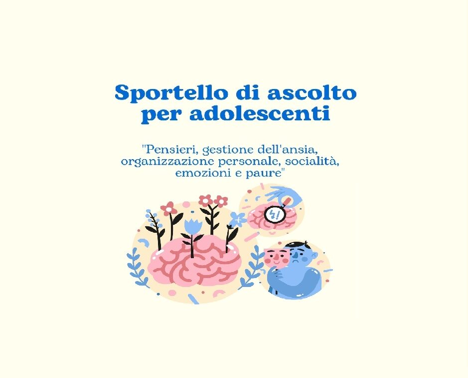 volantino dell'evento con disegni stilizzati di un cervello e di una persona