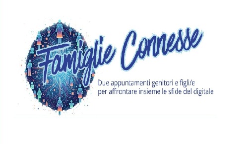 simbolo di persone stilizzate interconnesse e scritta famiglie connsesse