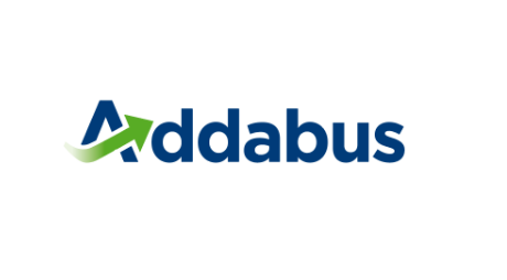 logo azienda addabus scritto in blu