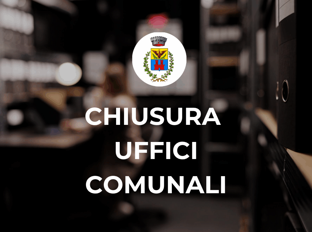 Immagine di un ufficio con sopra il logo di Cameri e la scritta che annuncia la chiusura degli uffici