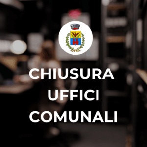 Immagine di un ufficio con sopra il logo di Cameri e la scritta che annuncia la chiusura degli uffici