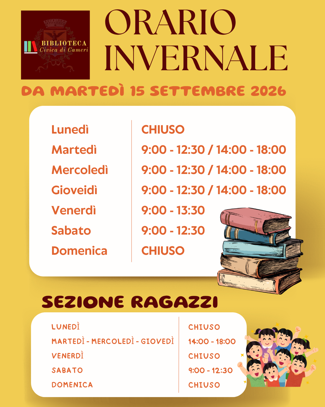 Orario Biblioteca 2026