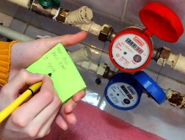 Foto di un contatore idrico