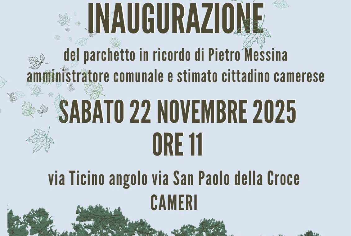 Locandina inaugurazione nuovo parco