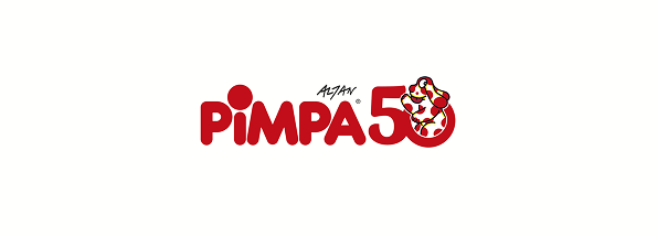 Logo dei 50 anni di Pimpa