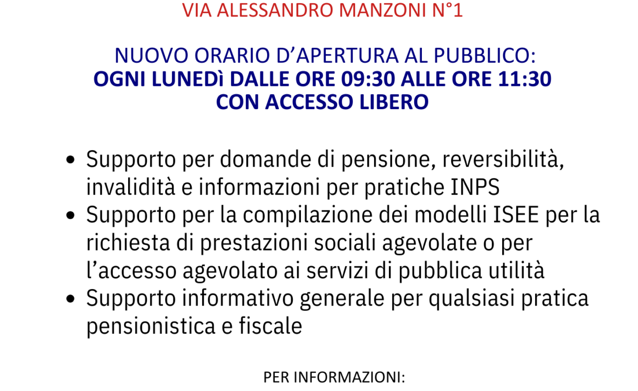 Locandina sportello FNL CISL