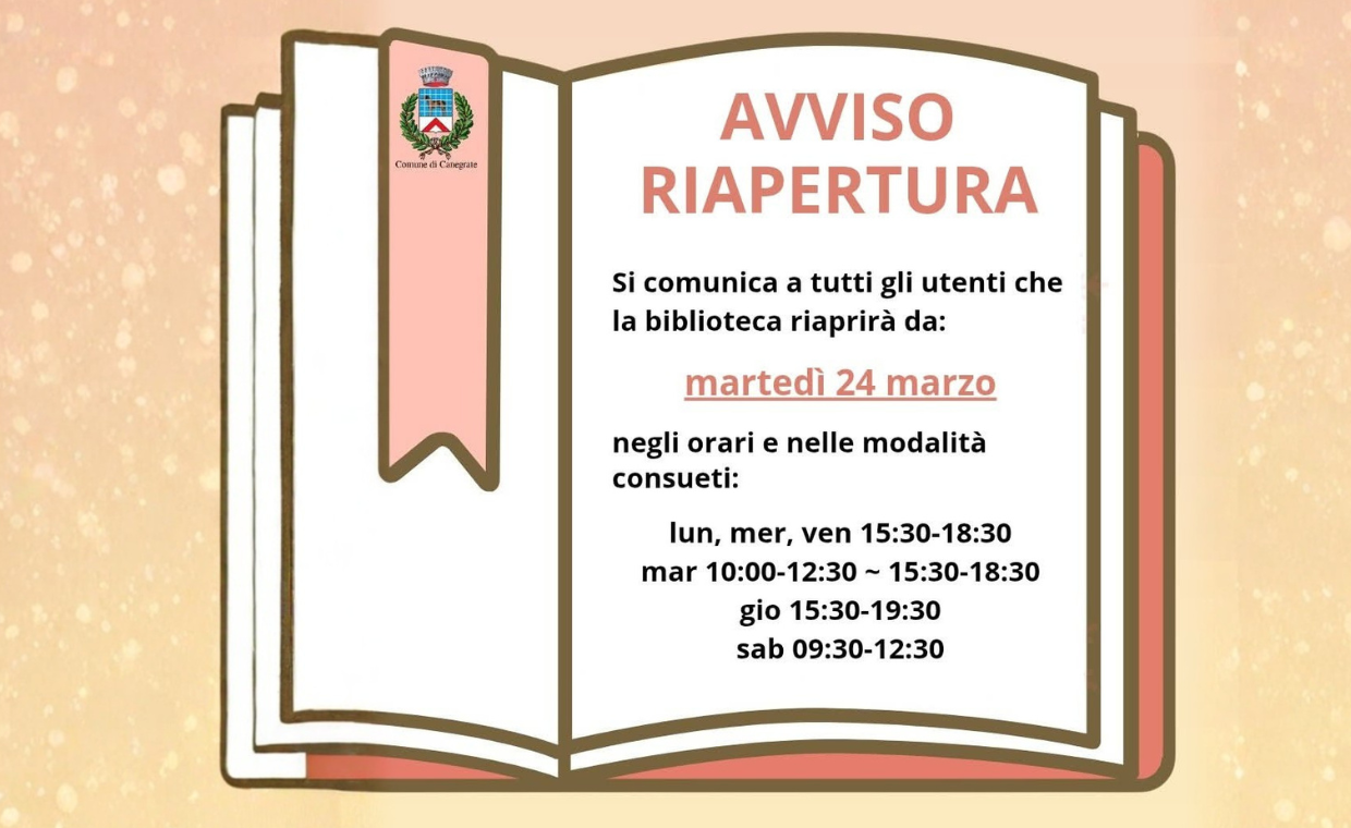 Riaperura Biblioteca Comunale