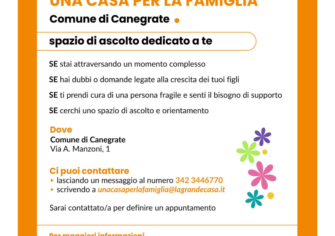 Locandina Punto Accesso famiglie