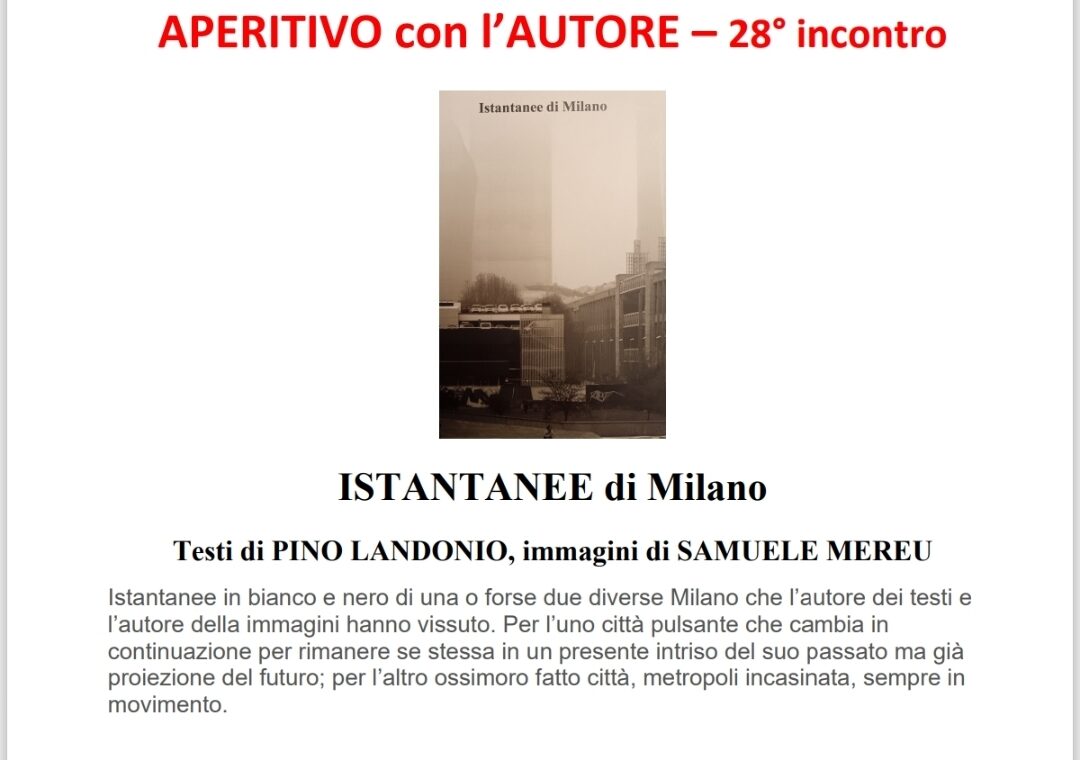Locandina aperitivo con l'autore: Istantanee di Milano