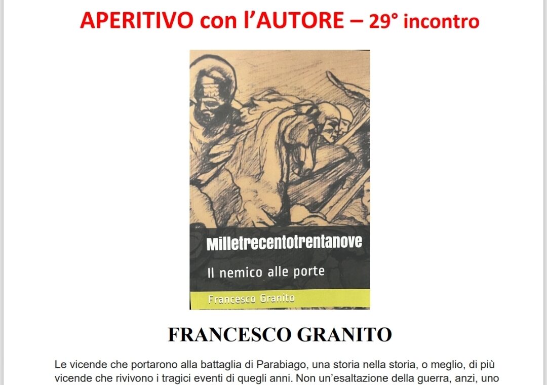 Locandina aperitivo con l'autore: 29 appuntamento