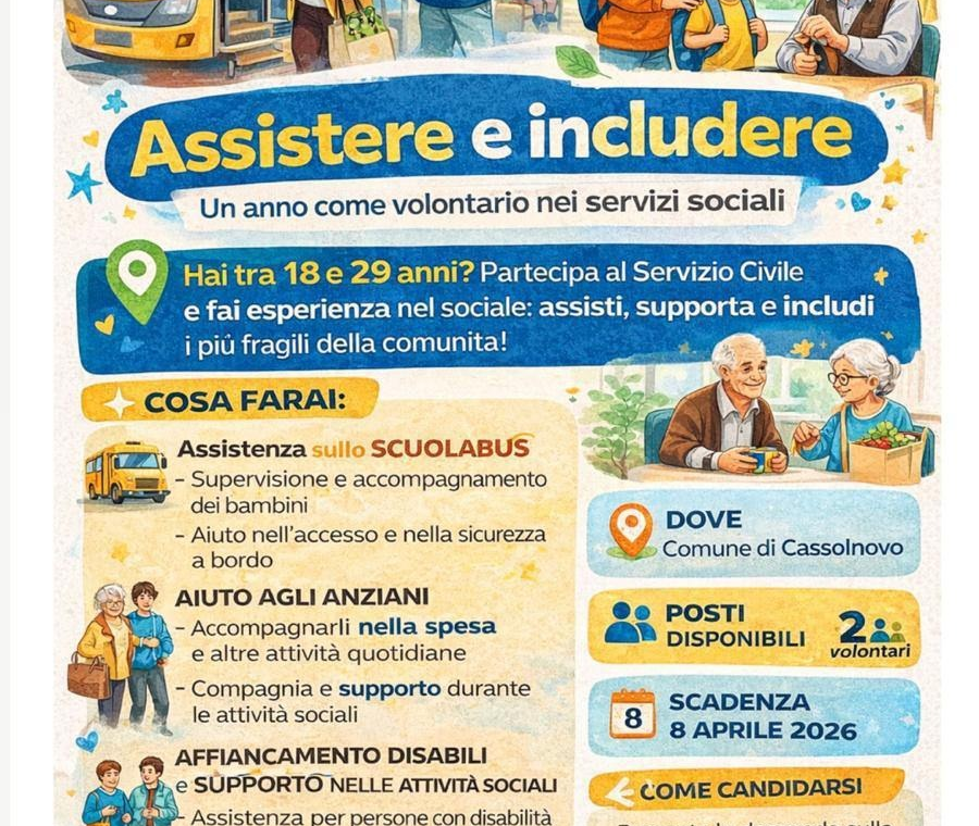 SERVIZIO CIVILE CASSOLNOVO ASSISTENZA