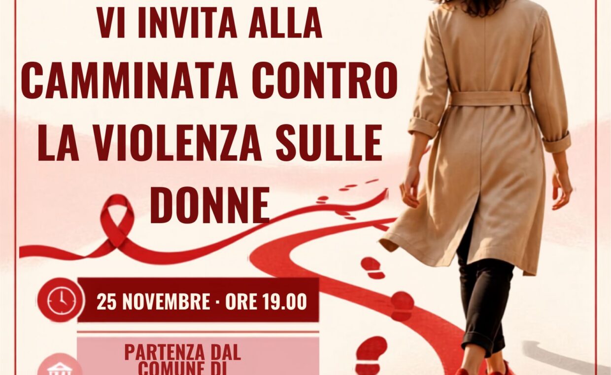 Locandina camminata contro la violenza