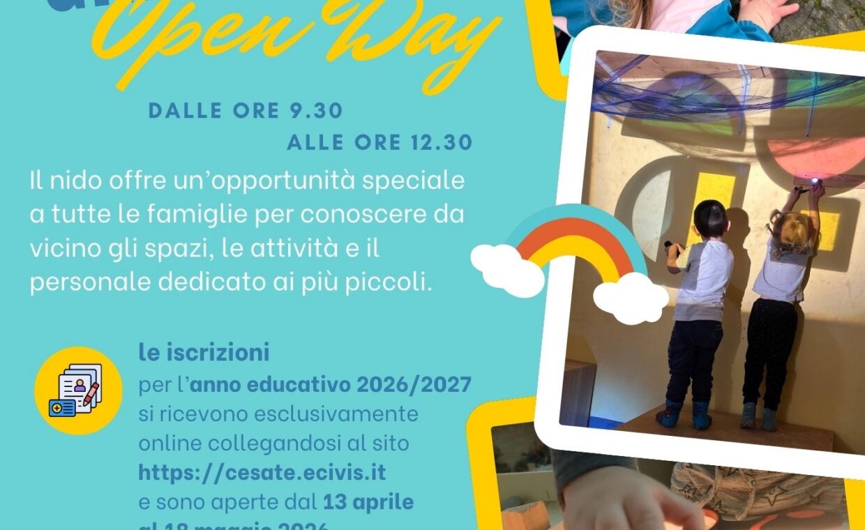 volantino openday asilo nido - 28 marzo 2026