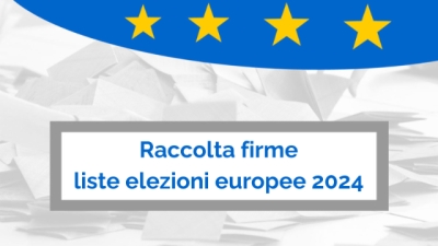 immagine raffigurante le stelle EU e la scritta raccolta firme