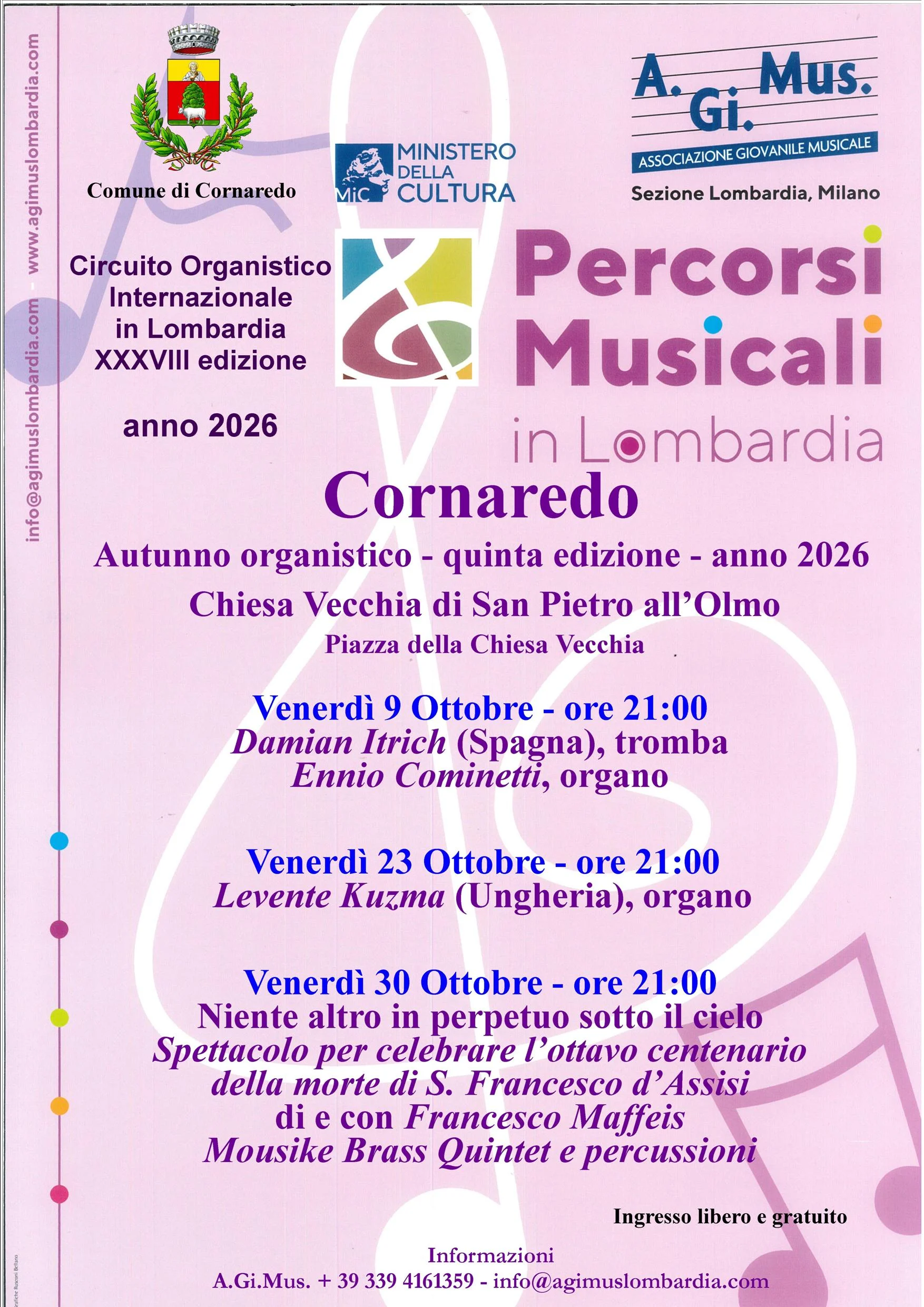 Locandina ottobre organistico