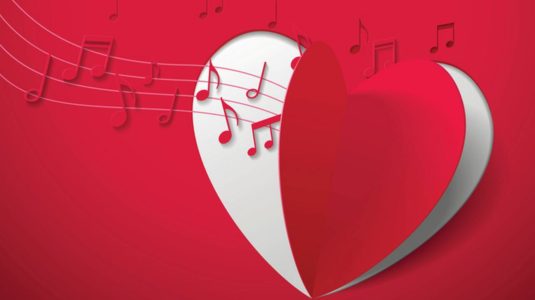 Cuore, amore, san valentino, musica, note