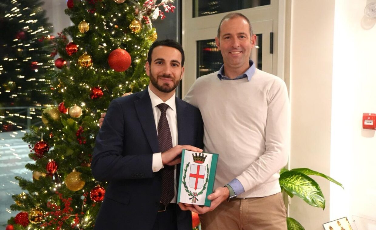 sindaco Ventura e presidente Fondazione per Leggere Mazzoleni