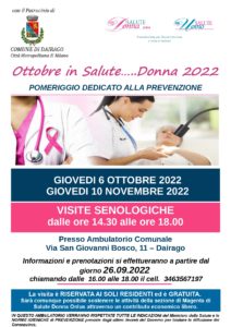 DAIRAGO OTTOBRE IN SALUTE 2022