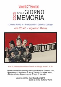 27 GENNAIO GIORNO DELLA MEMORIA