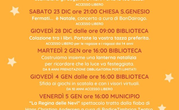 EVENTI NATALIZI