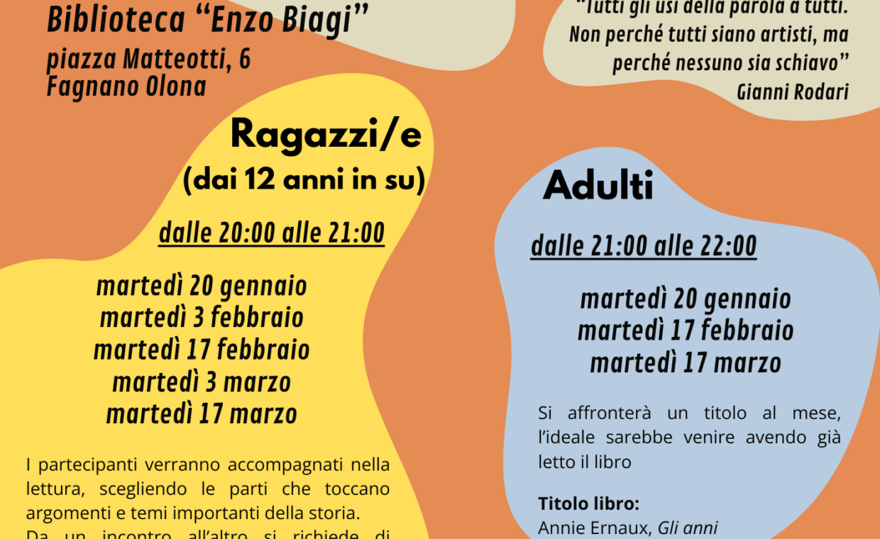 Gruppi Lettura 2026_Locandina