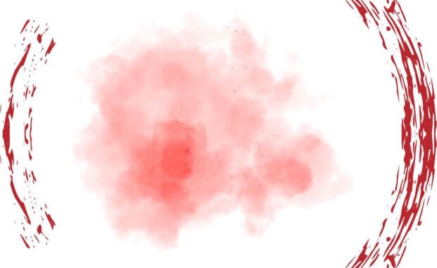 Cerchio rosso con all'interno del fumo rosa
