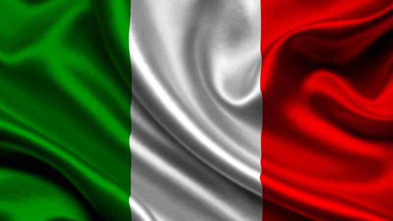 Foto di una bandiera italiana