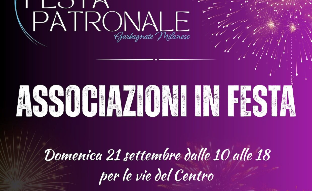 Logo dell'iniziativa, con disegno di fuochi d'artificio, su sfondo viola