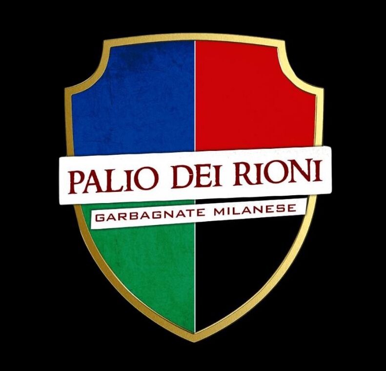 Stemma del Palio con i colori dei 4 rioni