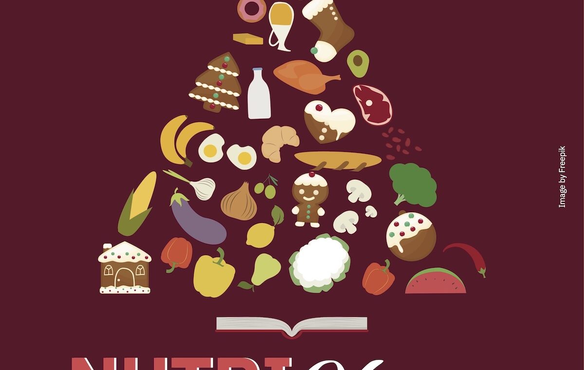 Albero di Natale formato con cibi