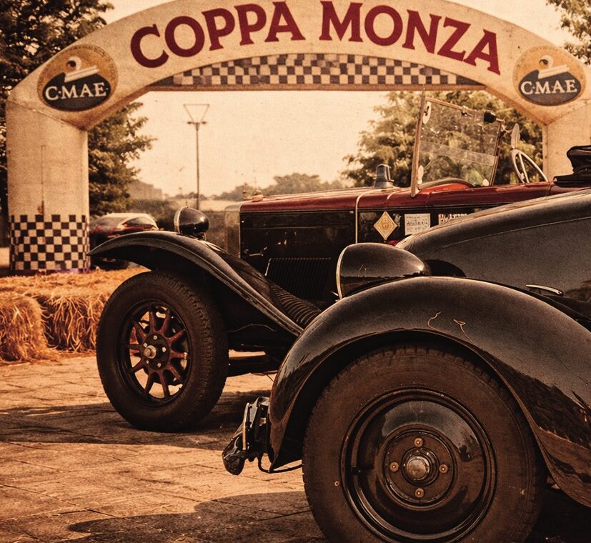 Auto d'epoca alla partenza