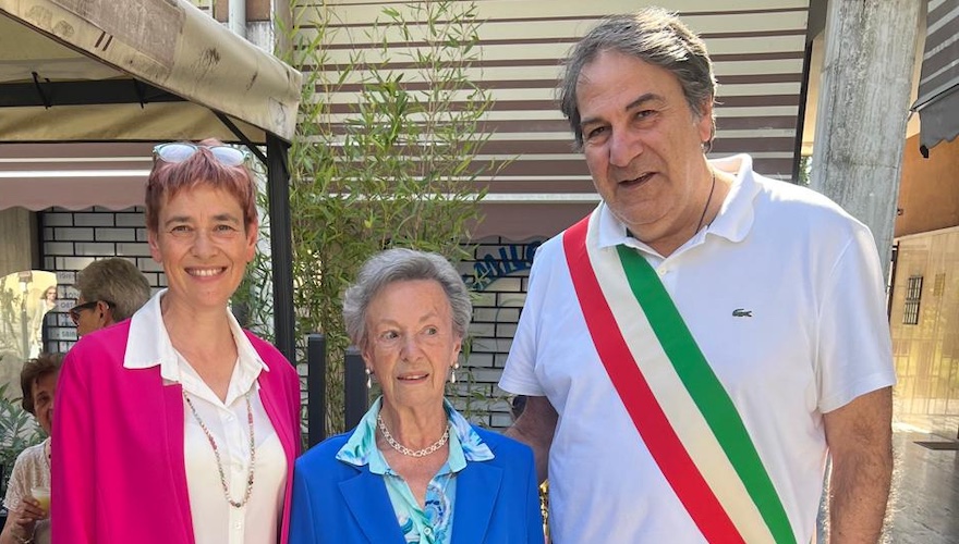 Sara Guadagnin e il Sindaco Daniele Davide Barletta