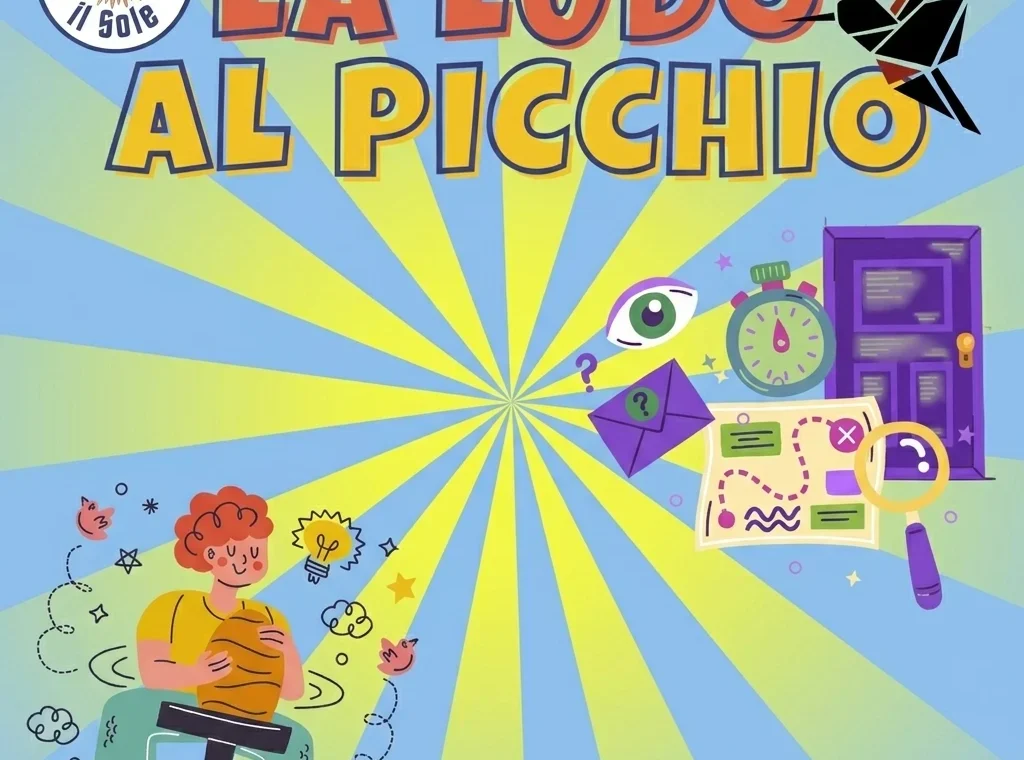 Disegni che rimandano ad indizi, e di una persona che lavora la creta