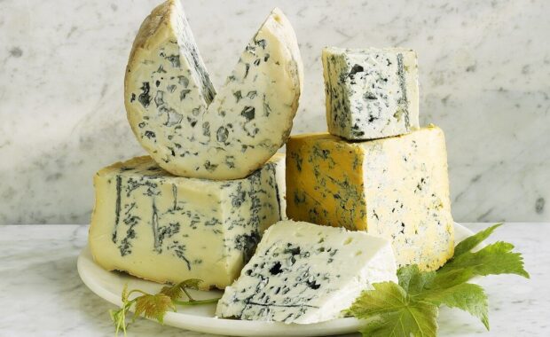 Stilton,Gorgonzola,Roquefort,Fourme d'Ambert,Shropshire Blue