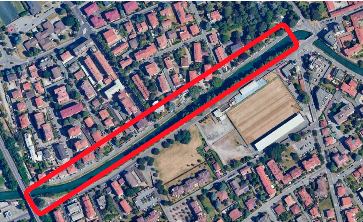 Via Lazzaretto: area oggetto dei lavori