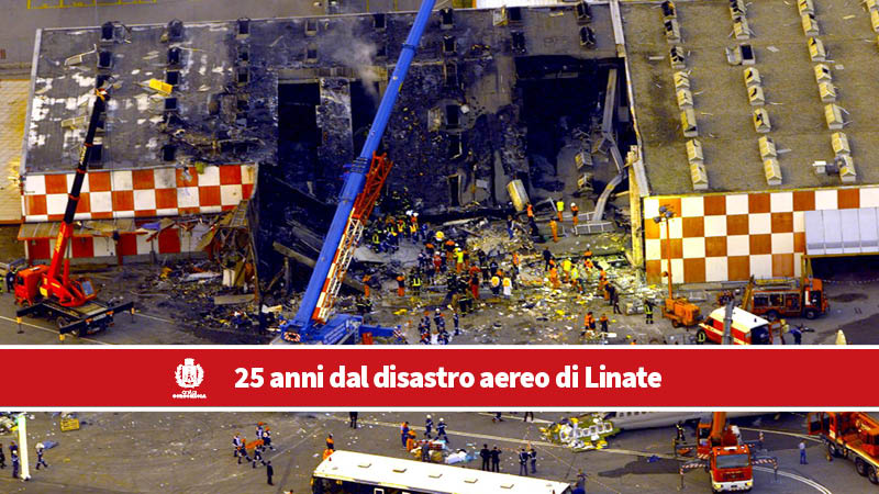 Immagine disastro aereo di Linate